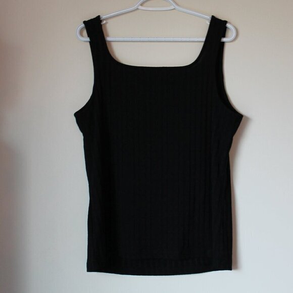 Addition Elle 1X Love & Legend Black Ribbed Tank Top - Picture 4 of 4